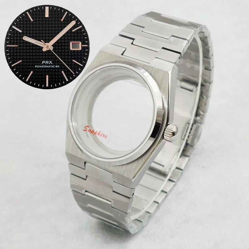 

Mod NH35 Case PRX Super Player Case Sapphire Glass Fits NH35 NH36 NH38 4R35 4R36 Movement Transparent Back Cover PRX Watch Cases