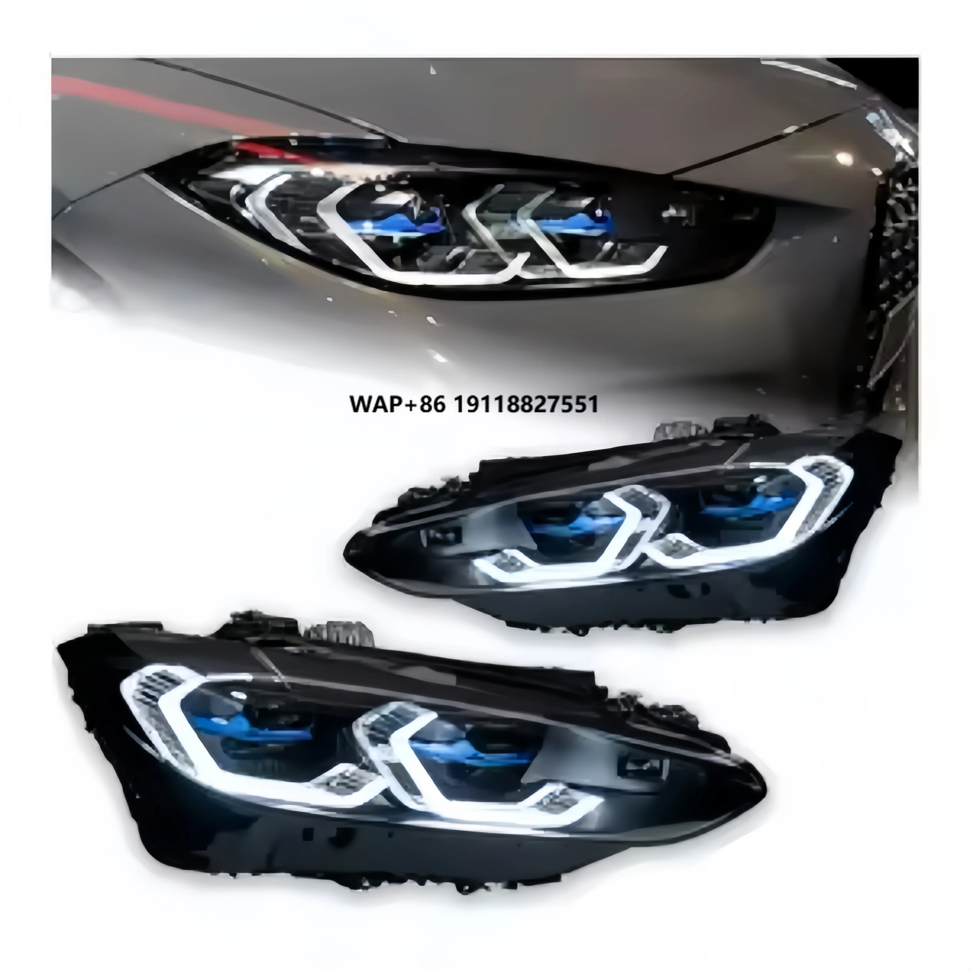 

For M3 M4 CSL 4 Series G80 G22 G82 G23 G26 Angel Eyes Original Remake Assembly Headlight Car Head Lamp OEM 63118084895