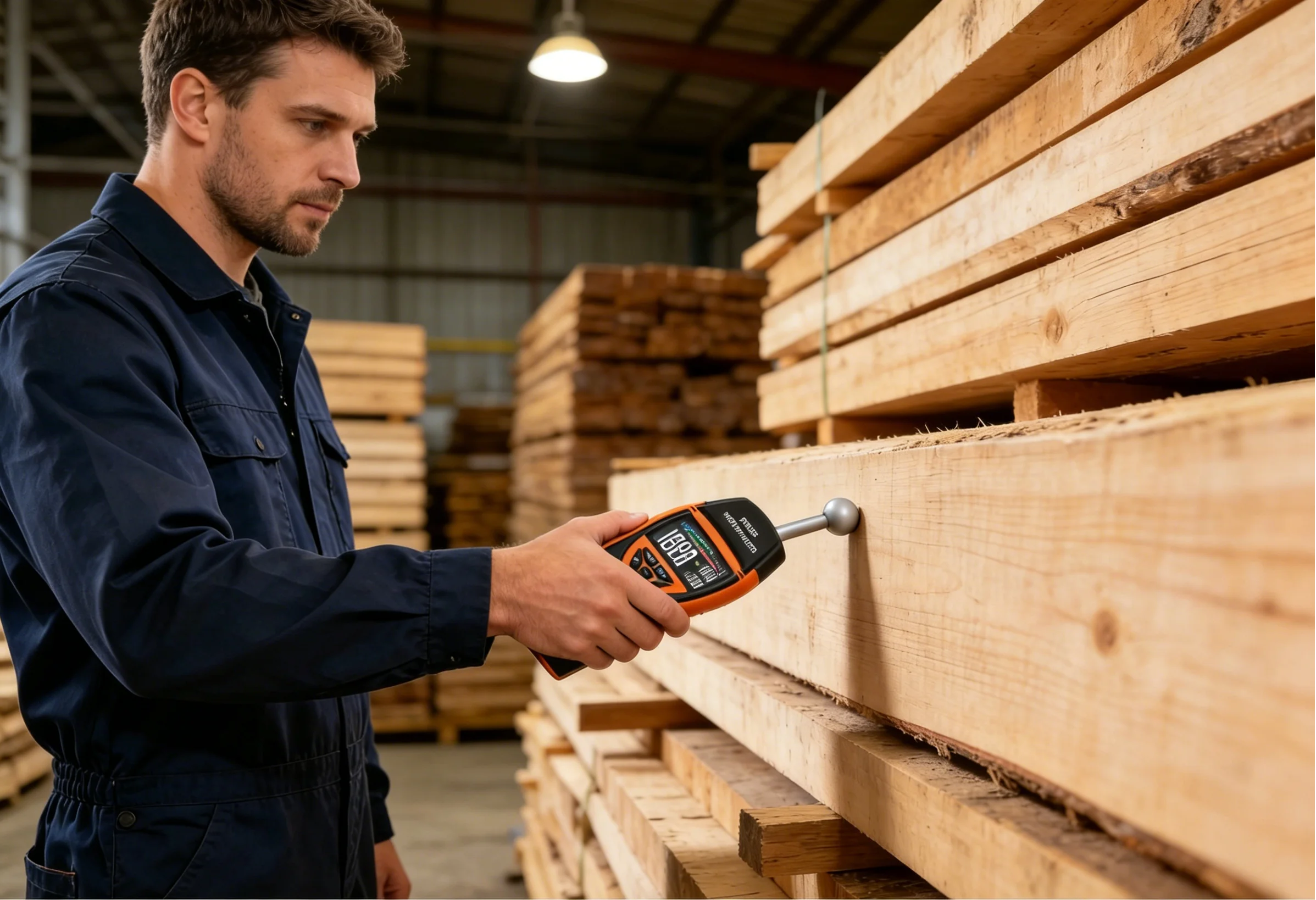 Wood Moisture Meter Digital Humidity Tester forWood concrete Plaster Wall Floor with LCD Adjustable AlertRechargeable