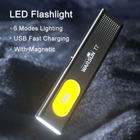 Warsun LED Keychain Flashlight USB-C Rechargeable 600Lm Portable Mini Torch Light Pocket Lantern Flood Work Light with Magnetic