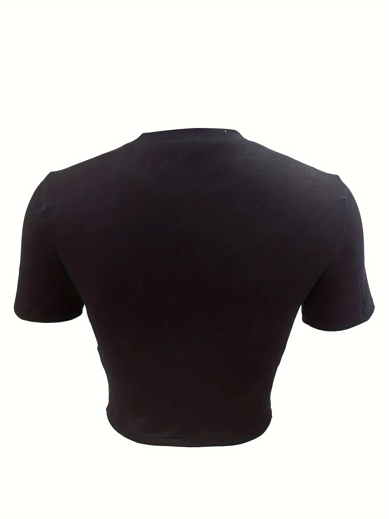 تي شيرت بأكمام قصيرة مع طباعة حروف للنساء ، قميص قصير برقبة مستديرة ، ملابس غير رسمية للربيع والصيف #4