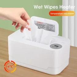 Wet Wipe Heater For Baby Warmer with LED Display Wet Towel Dispenser Portable USB Baby Wipe Warmer Napkin Heating Box Home/Car