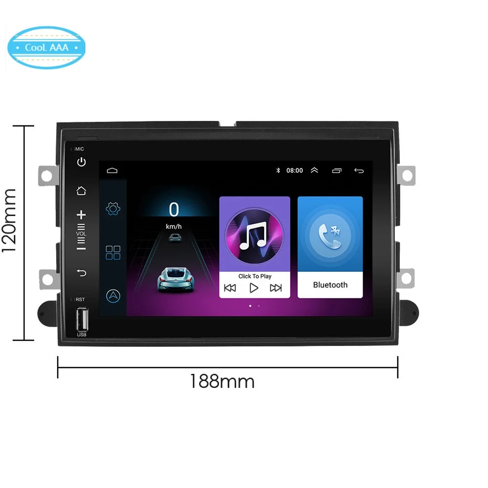 Reproductor multimedia para coche, dispositivo de navegación 2 din para d F150 F250 F350 Mustang F500 edge mercury montego sable expedition