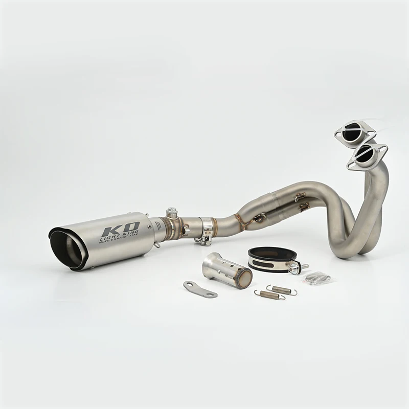 For Kawasaki Z650 Ninja 650 Versys 650 2017-2023 ER6N ER6F Whole Exhaust System Header Link Pipe Slip On 51mm Muffler DB Killer
