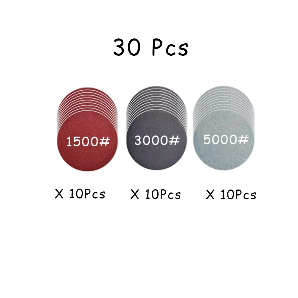 15-65 Stuks Auto Koplamp Reparatie Restauratie Kit 3 Inch 75 Mm Schuurplaat Waxen Spons Schuurpad voor Polijsten En Schuren