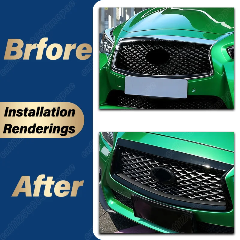 For Infiniti Q50 Q50L 2014 2015 2016 2017 Car Front Bumper China Open Frame Sports Racing Radiator Protective Cover Body Kit