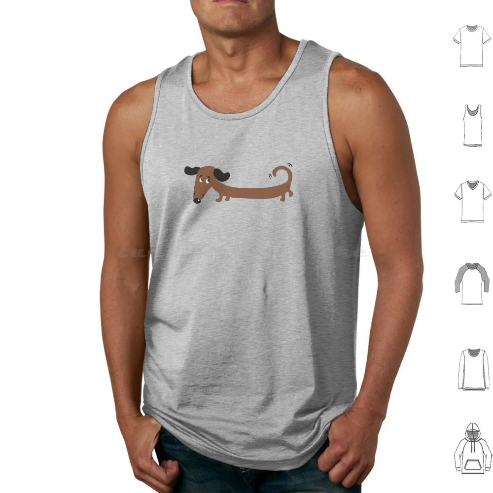 Wiener Dog Cute And Lovely Tank Tops Vest Sleeveless Dachshund Wire Haired Dachshund Dog Puppy Dog Animal Children For