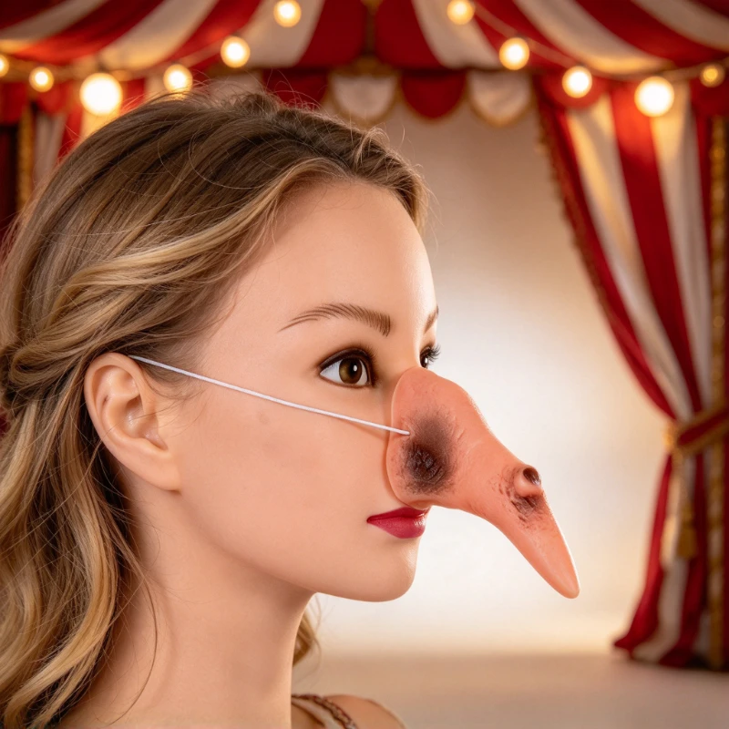 Halloween Simulation Latex Fake Nose Pig Nose Fake Wicked Witch Nose Halloween Props Masquerade Mask Witch Pig Nose Cosplay Mask