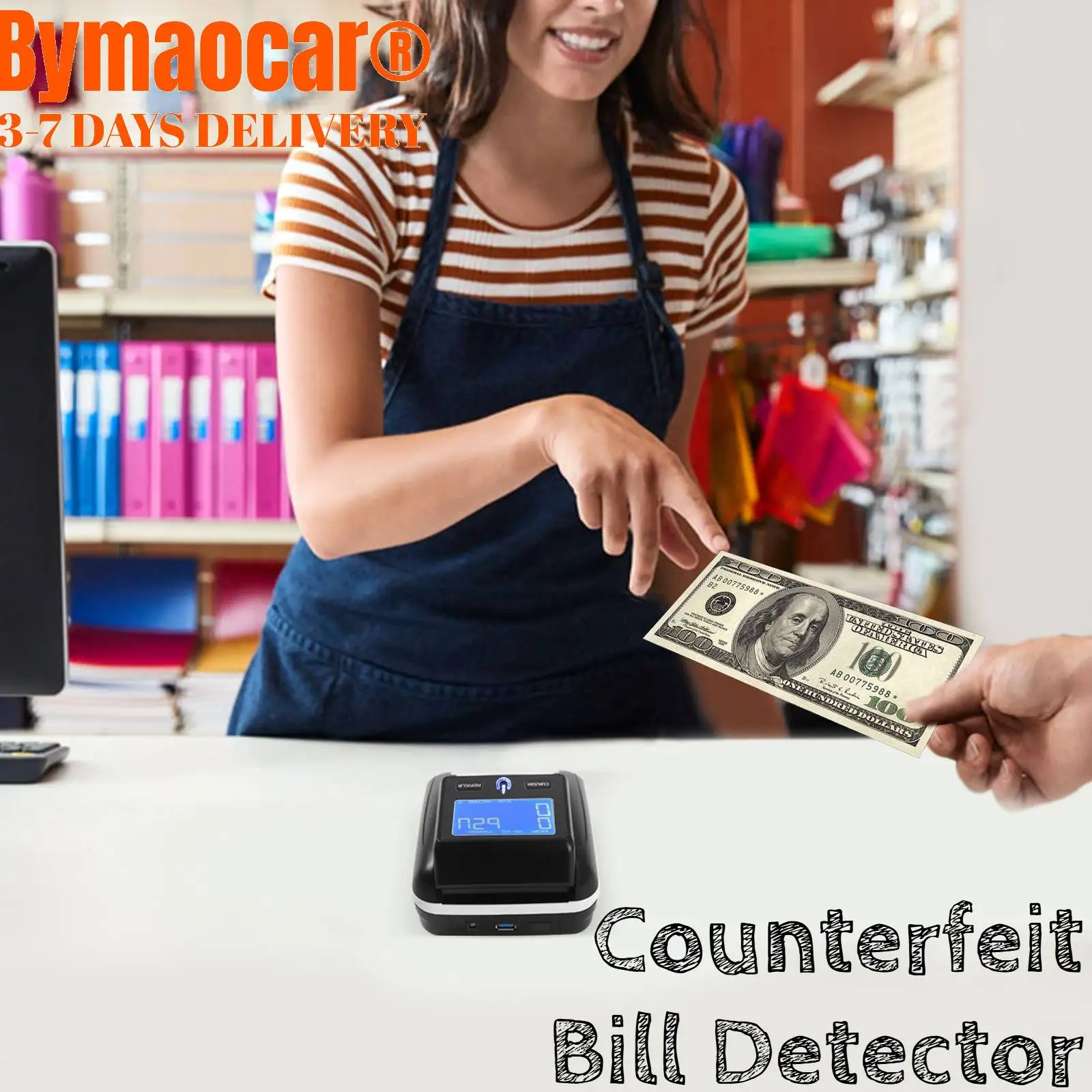

Portable Counterfeit Bill Detector USD & EUR Checker Machine, 1-999 Pieces Accurate Money for Car/Office/Home store supermarkets