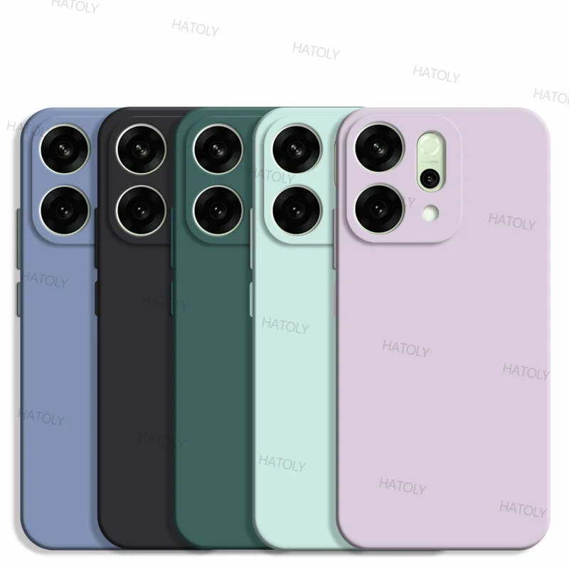 Para oppo Reno14 funda oppo Reno14 Global cubierta parachoques Original TPU Protector a prueba de golpes cubierta de teléfono de silicona líquida oppo Reno14