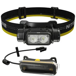 Nitecore NU50 Headlight Built-in 5000mAh Li-ion Battery USB-C Rechargeable 1400LMs 3x LED Headlamp+ 18650 Extension Battery Case