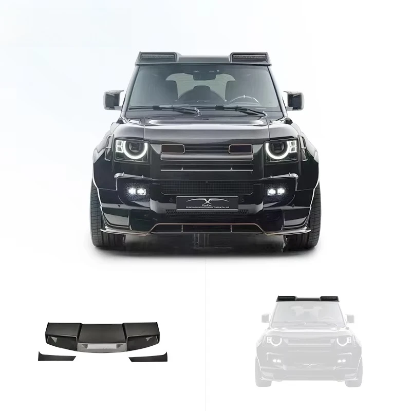 

Car Modification Carbon Fiber Roof Spoiler Roof Wing Lights for Land Rover Defender 110 2020+body Kit Upgrade