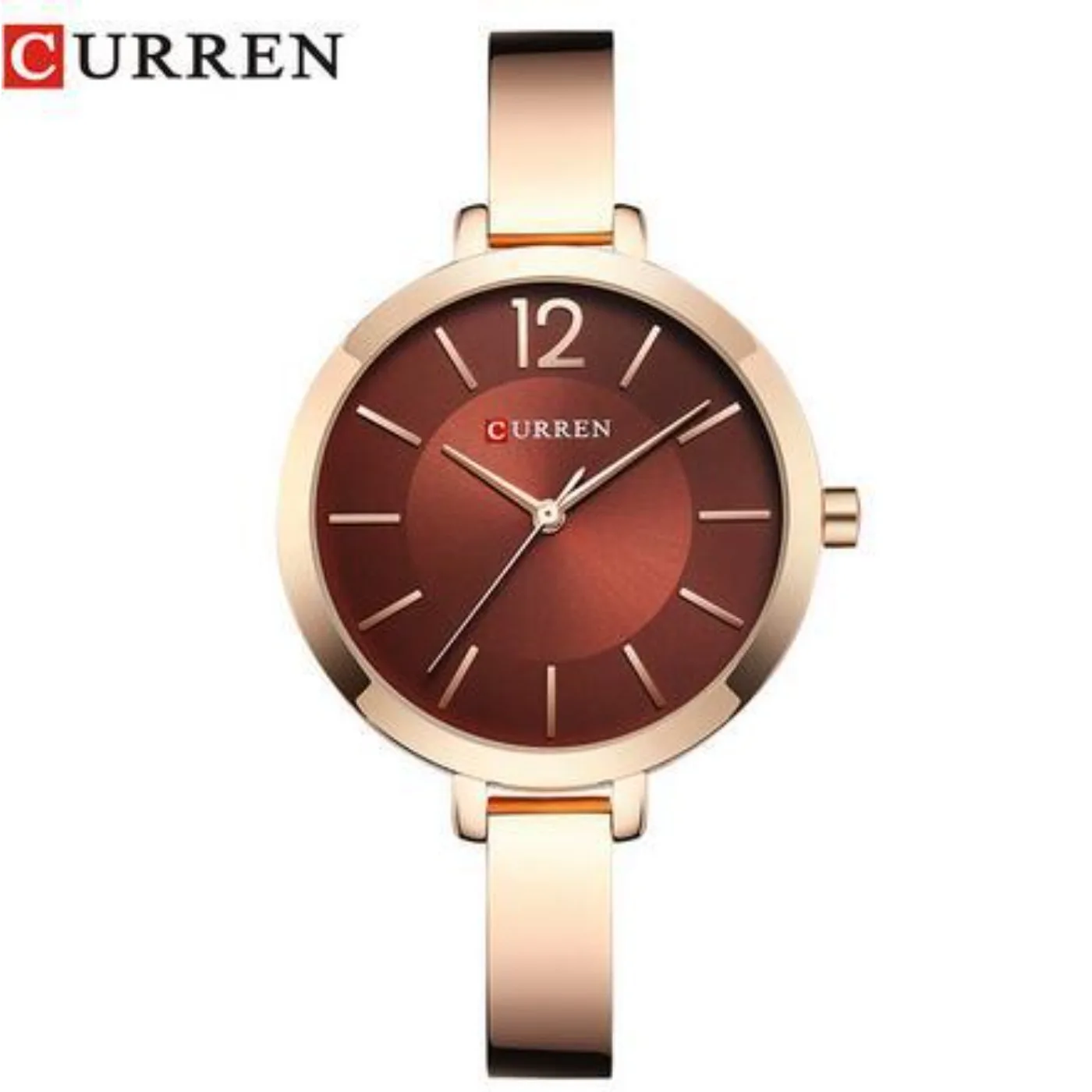 CURREN Fashion Gold Women Watches Stainless Steel Ultra Thin Quartz Watch Woman Romantic Clock Women's Watches with Box