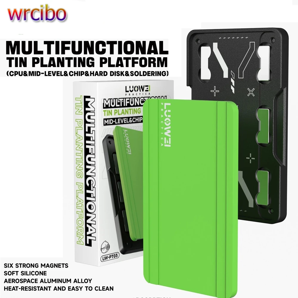 

Luowei LW-PT03 Магнитный коврик для реболлинга BGA для материнской платы мобильного телефона CPU NAND IC Chip жестяной шаблон силиконовая подкладка