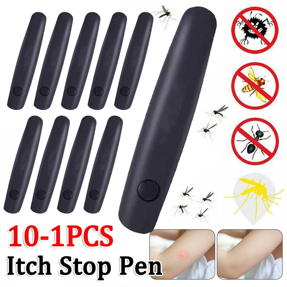 10-1pcs Itch Stop Pen Insect Bite Pen Relief Burning Pain & Swelling Anti-itch Physical Itch Stick Mosquito Against for Summer