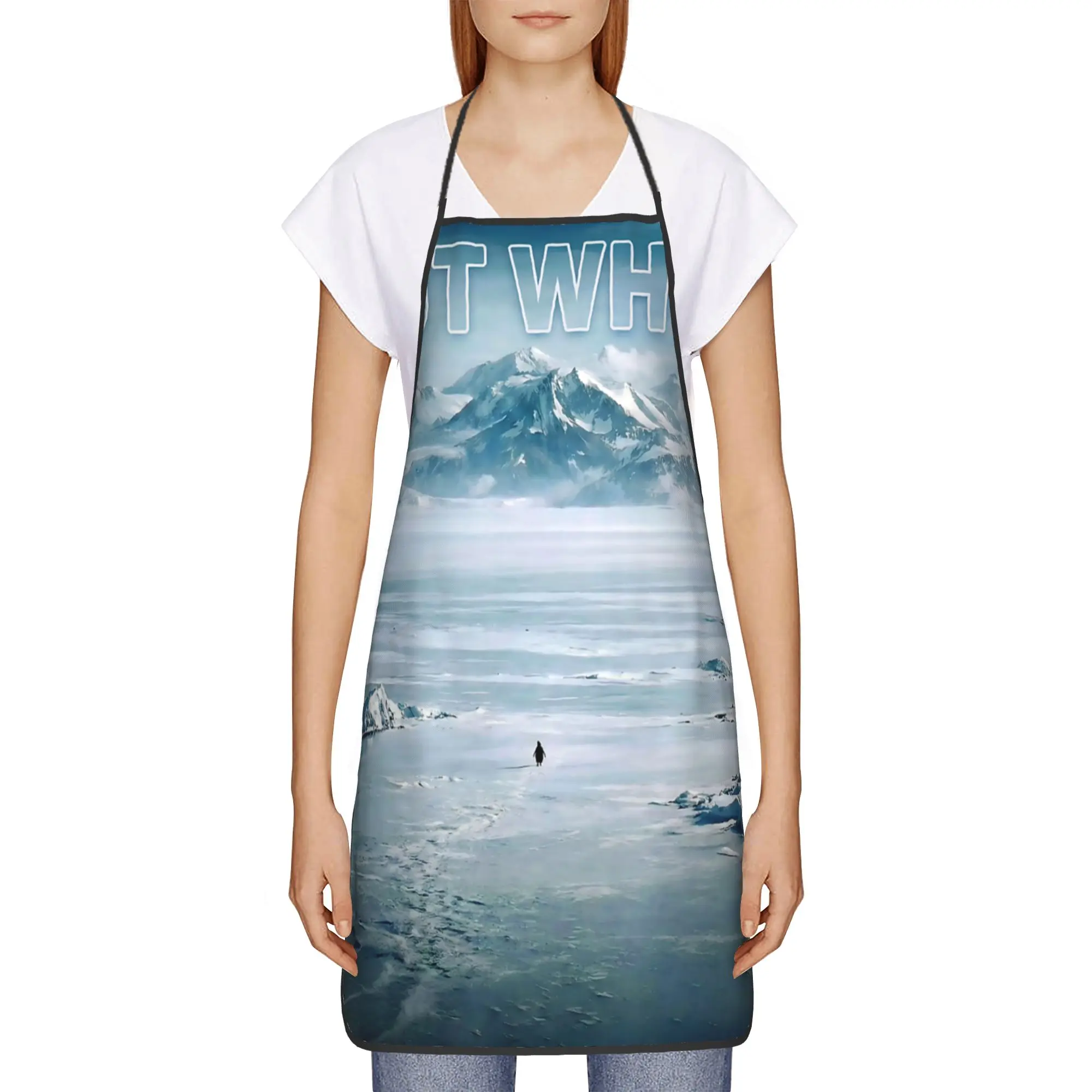 

Фартук-нагрудник с мемом «Пингвин, но почему», водонепроницаемый, из полиэстера, для походов в горы, кухонные аксессуары, унисекс, дышащий, для кемпинга