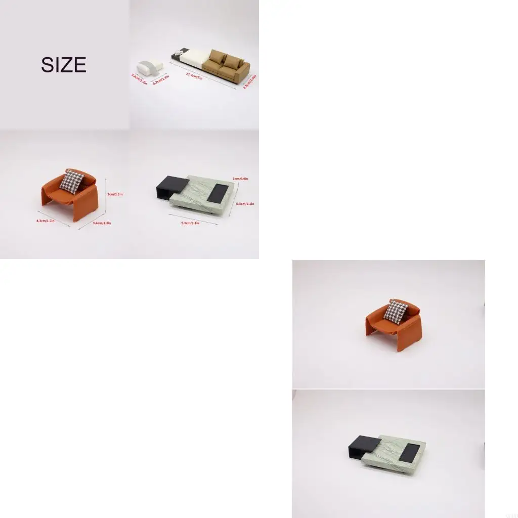 

Plastic Miniature Sofa for Creative Dollhouses Accessories and Scene Building