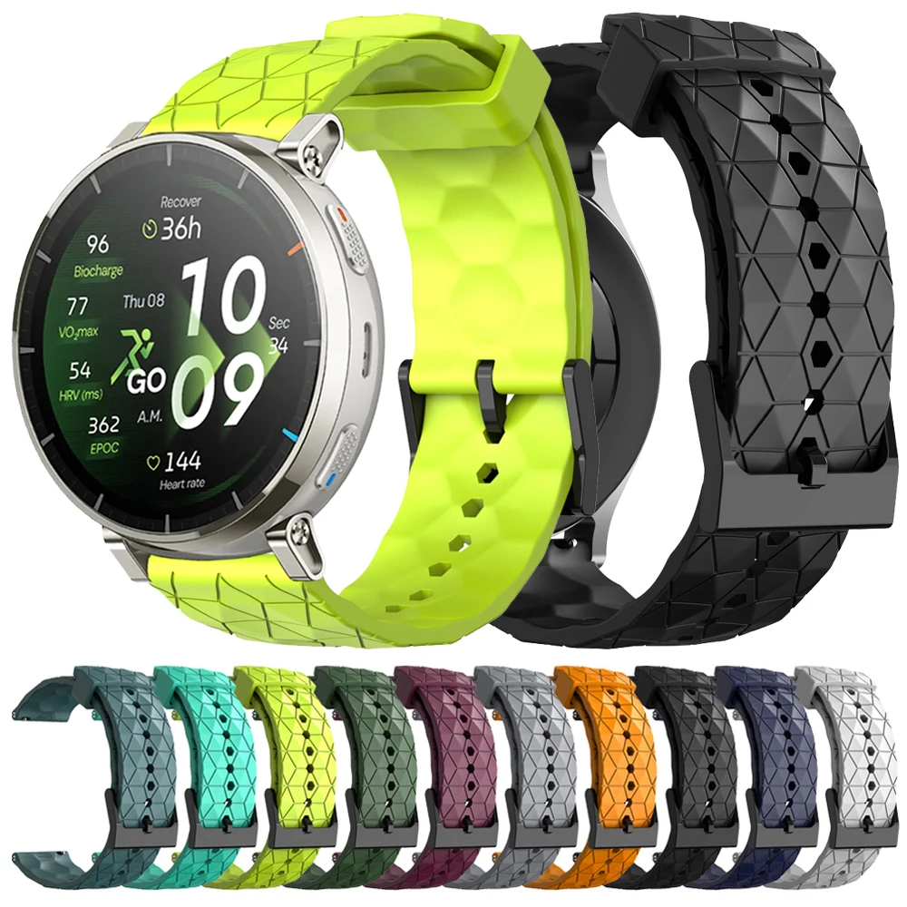 Bracelet de remplacement en Silicone, 20mm 22mm, pour Amazfit Active 3 45mm/BALANCE 2, Amazfit Bip 6 5 UNITY GTR 4 3 Pro GTS 4 2