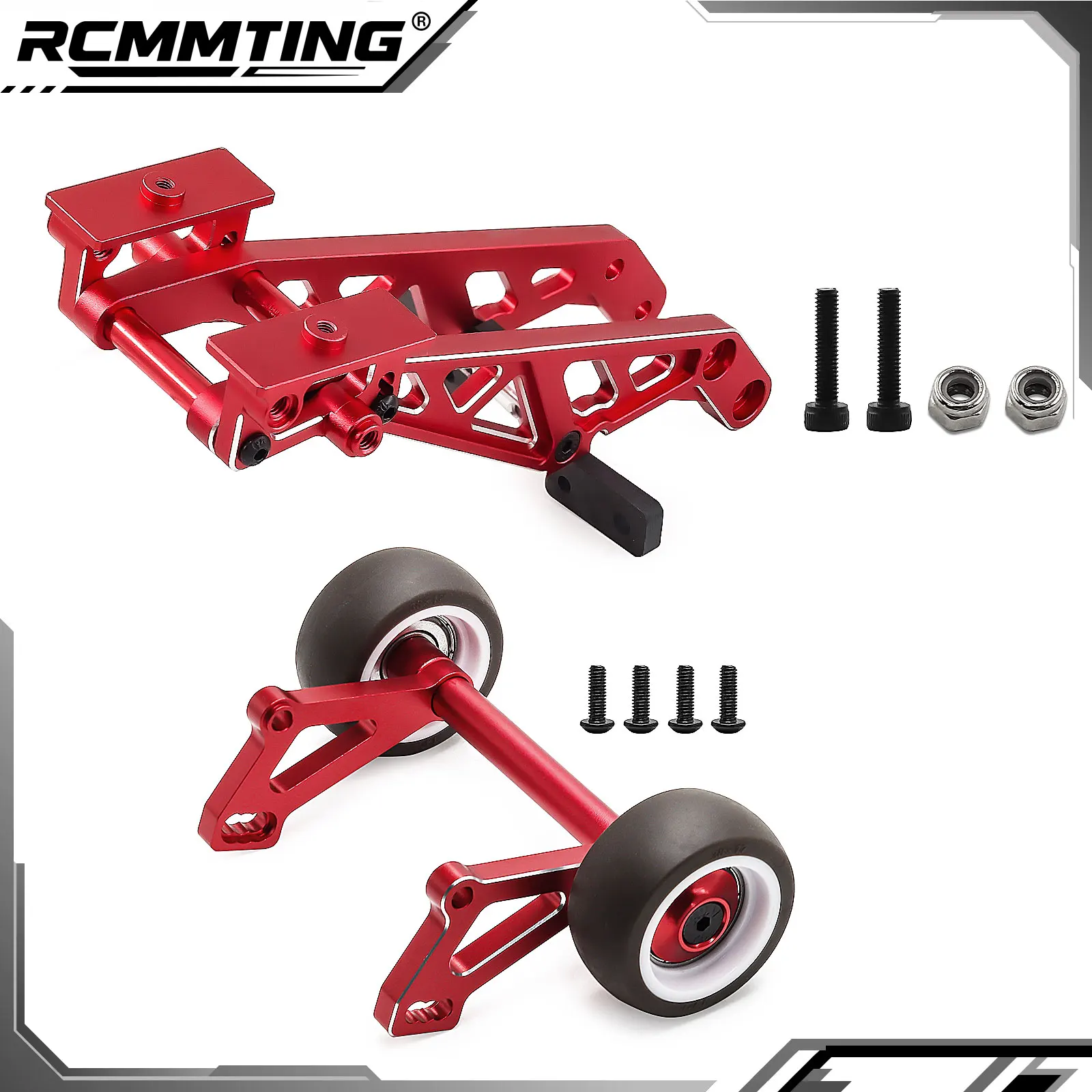 

RCMMTING алюминиевое крепление на заднее крыло и колесико для ARRMA 1/8 Kraton V6 6S EXB, детали для обновления радиоуправляемого автомобиля