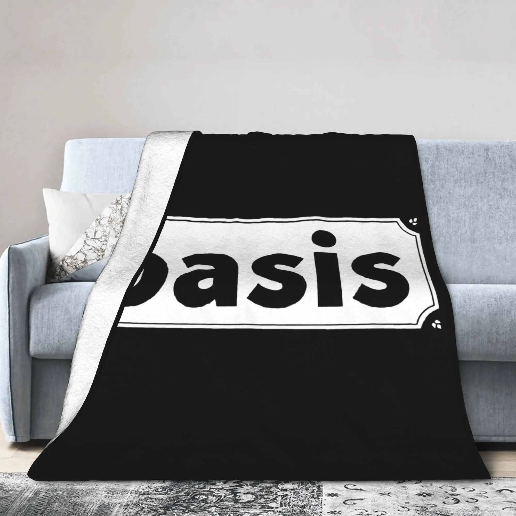 O-Oasis Band Blankets Fleece  Lightweight Throw Blankets for Outdoor Travel Bedspread