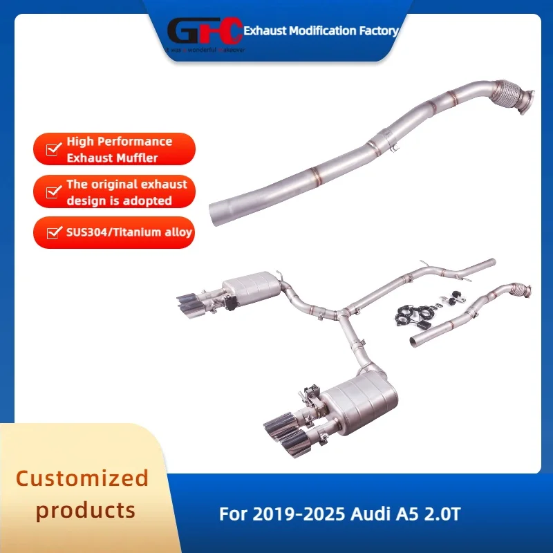 

GFC 304 Stainless Steel Catback High-Performance Electronic Valve Exhaust System for 2019-2025 Audi A5 2.0T