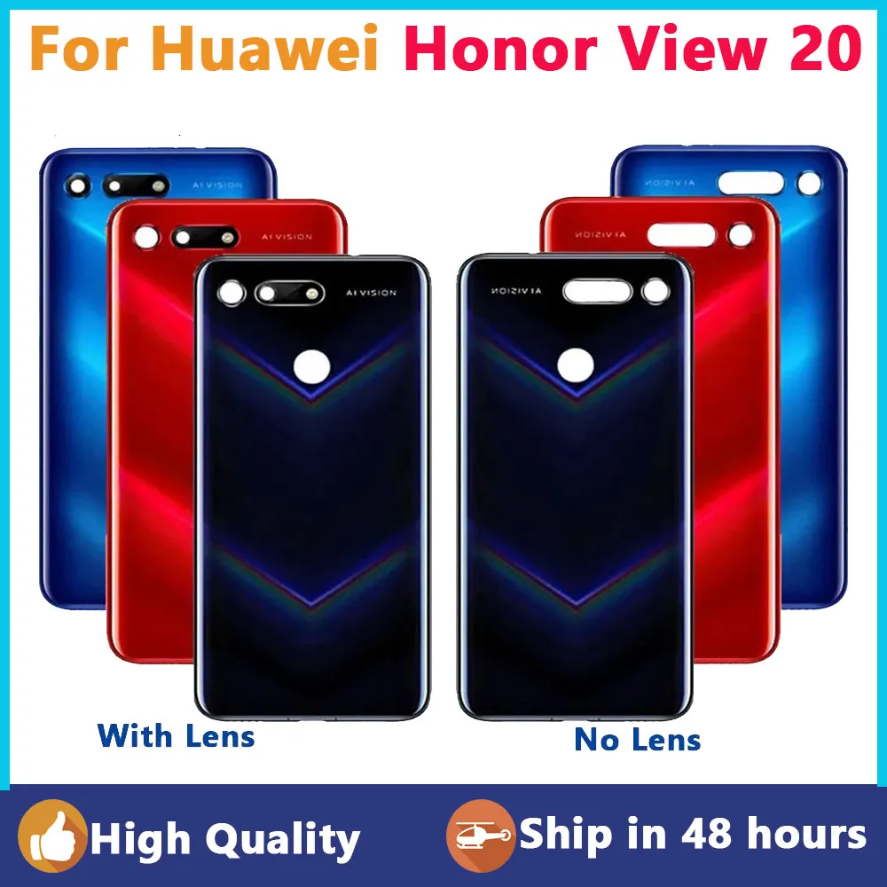 For Huawei Honor View 20 Battery Cover For Honor V20 Back Glass Panel Rear Door Housing Case For Honor View 20 Battery Cover