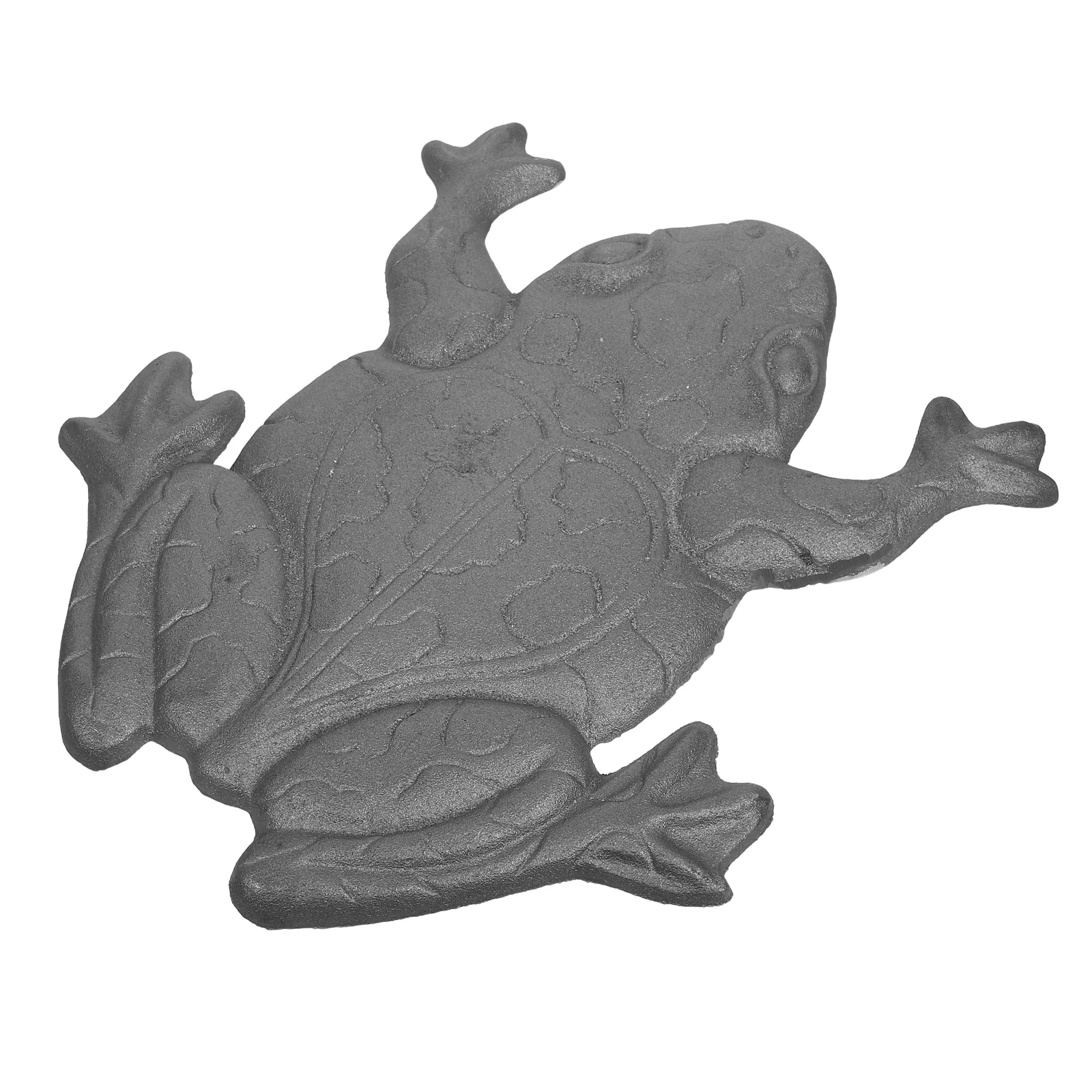 

Cast Iron Frog Stepping Stone Stand Metal Garden Decor Ornament Lawn Statues The Bird Sitting