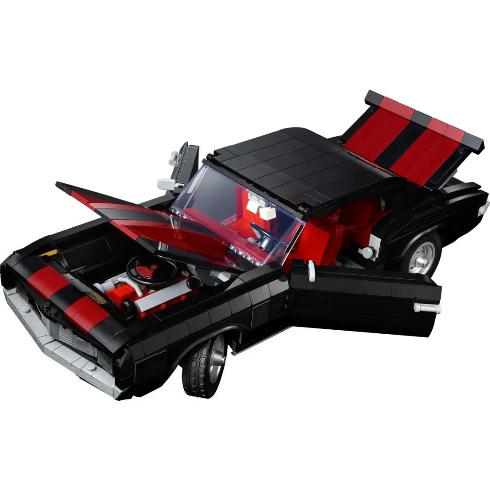 

Black Retro Car Vintage Car Building Blocks Sets Christmas Gifts Compatible With Legoed Particles 10304