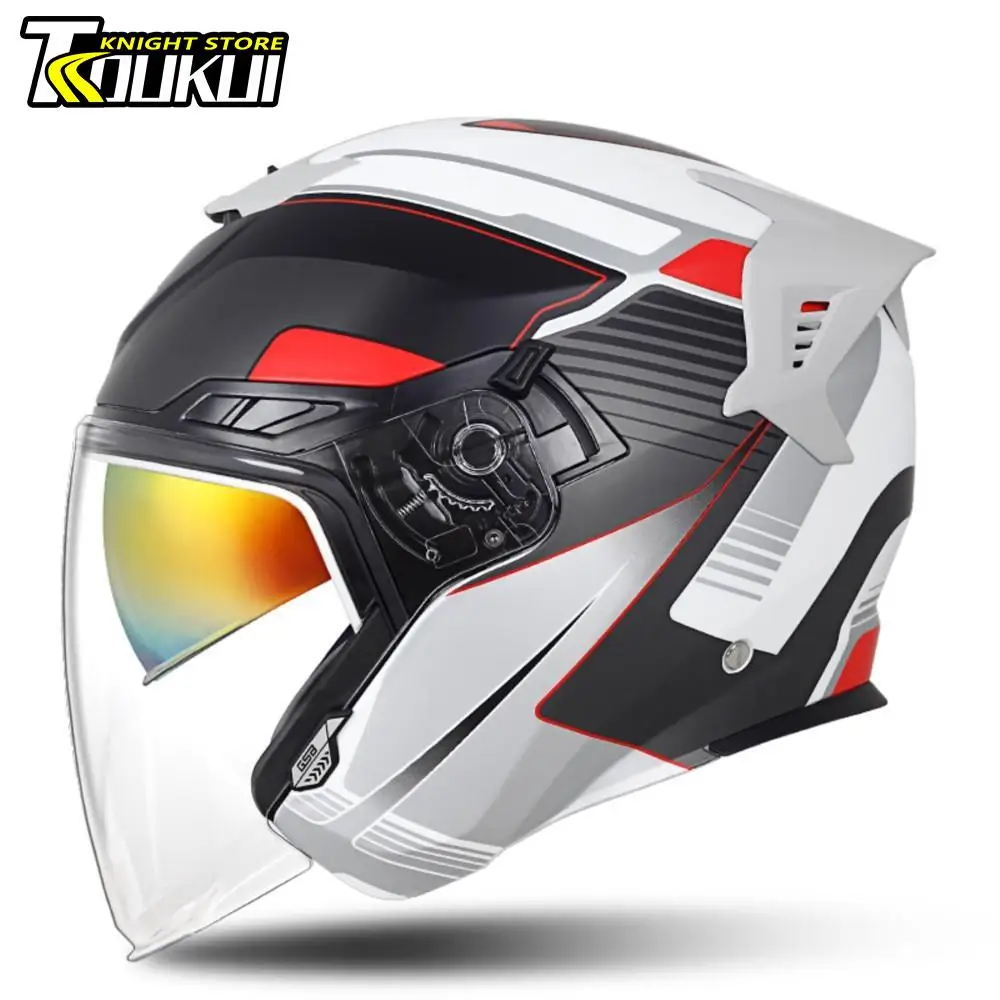 

GSB Helmet Motorcycle DOT Certification Capacete De Moto Scooter Helmet Open Face Helmet Casco Moto Men Women Four Seasons