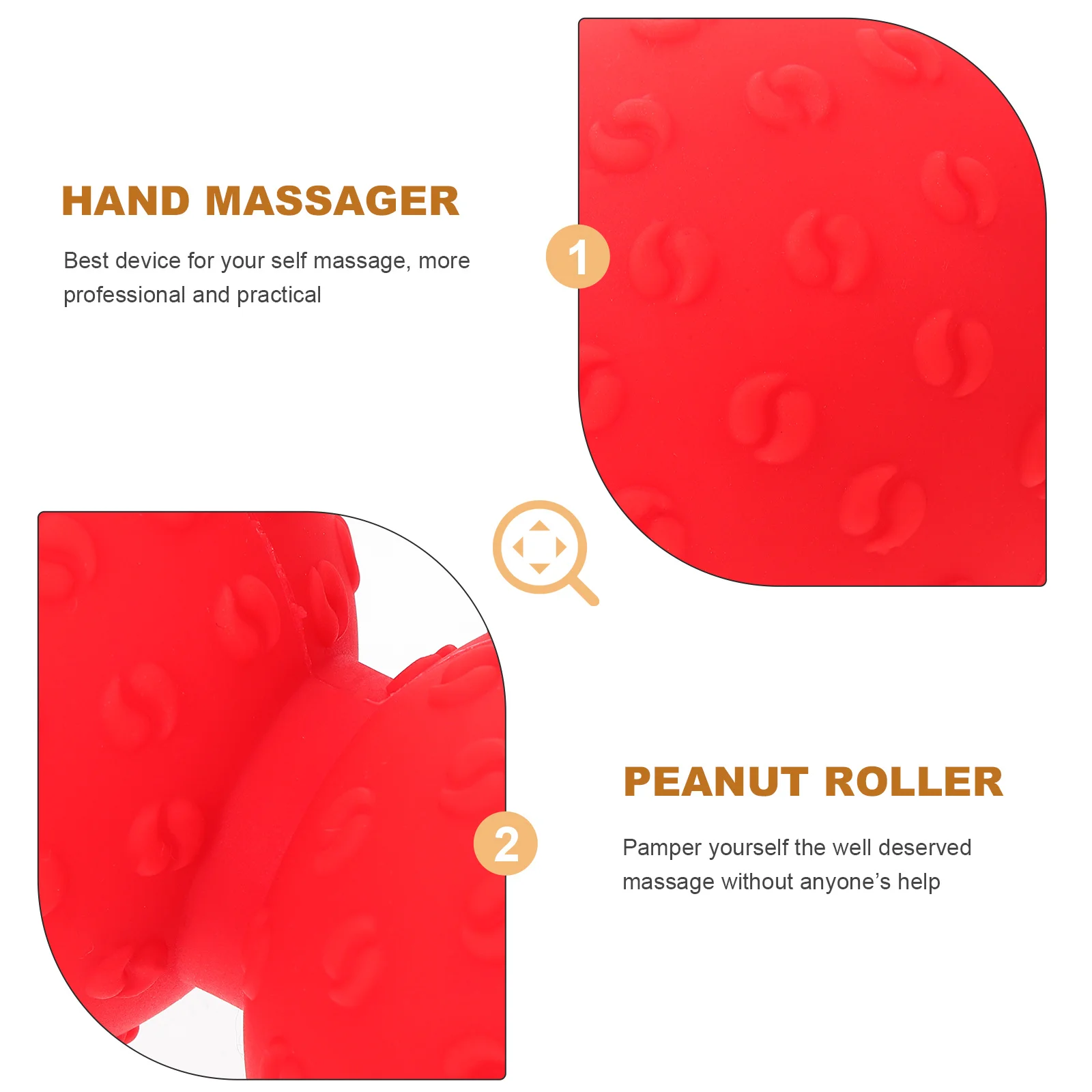 

Массажный ролик для рук и ног с арахисом, прочный шарик для самостоятельного массажа, терапия тела, фитнес-восстановление, массажер для рук