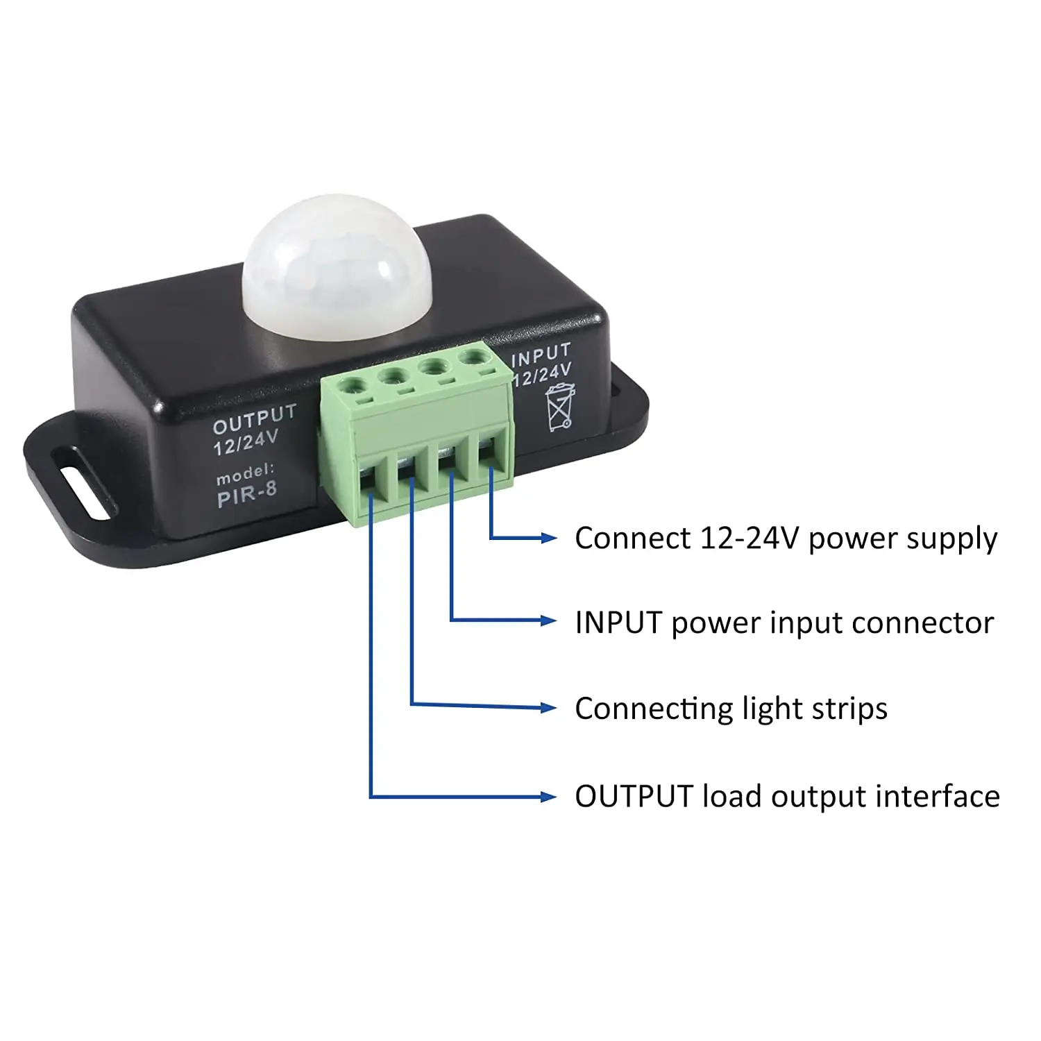 LED Motion Sensor Switch, PIR Motion Sensor, Timer Função, Controle de Sinal, Tiras, Iluminação para Armário, 12V, 24V