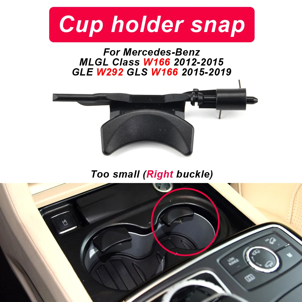 High-quality Black Cup Holder Buckle Clip 1666806402 Beverage Holder Fixing Buckle For Mercedes Benz GL ML GLS W166 GLE W292