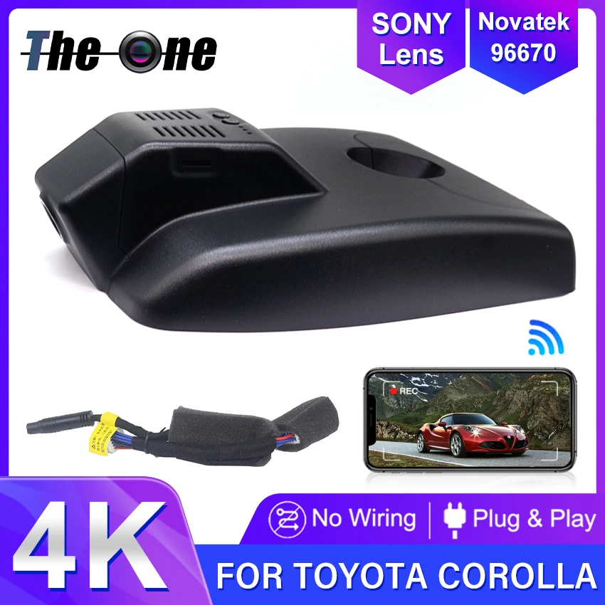 

4K Plug and play Car DVR Wifi Video Recorder Dash Cam Camera Original For Toyota Corolla E210 2019 2020 2021 2022 UHD DashCam