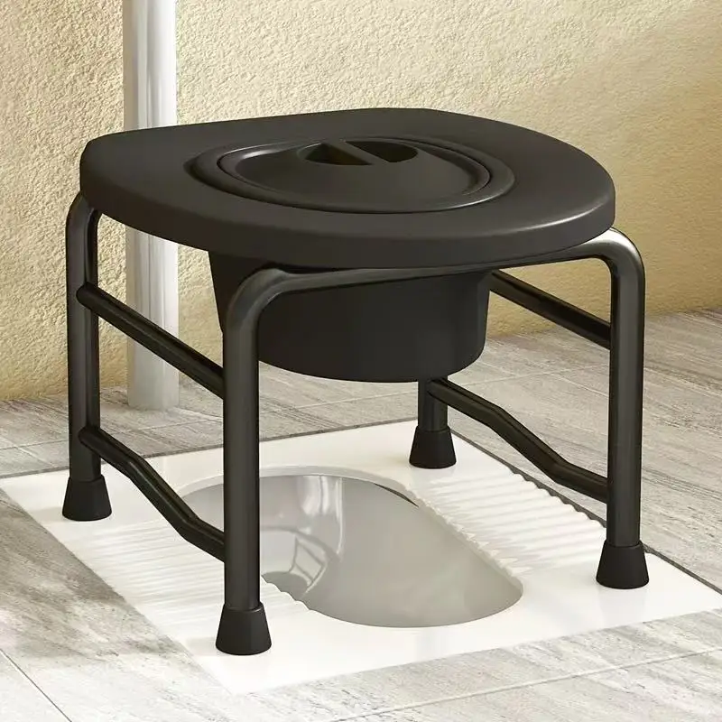 Inodoro en forma de O, se puede cargar con 300 libras, fácil de limpiar, adecuado para ancianos y mujeres embarazadas, inodoro en cuclillas, se puede utilizar como taburete de baño