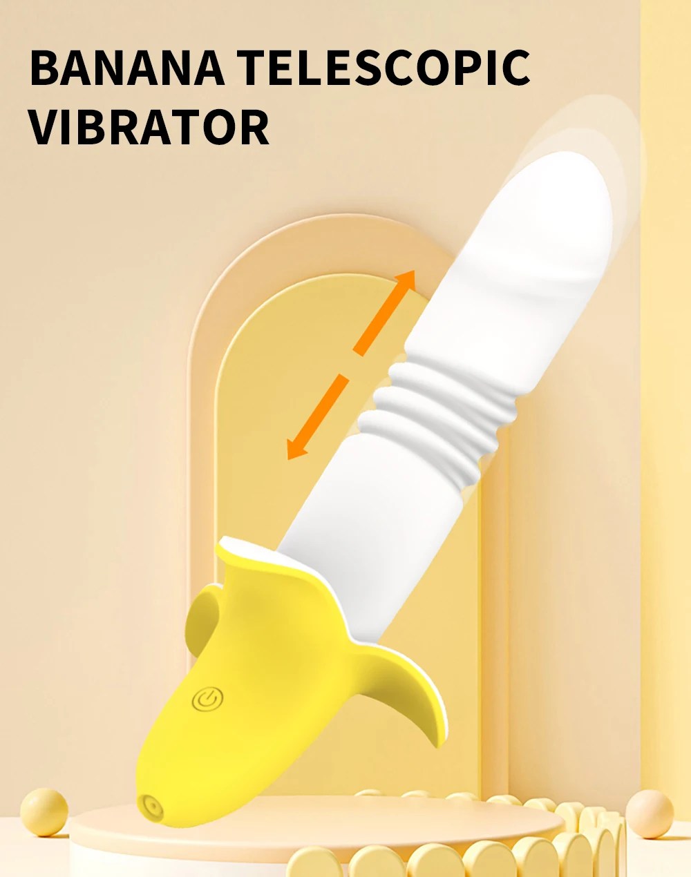 Banana-shaped Vibrator For Women G-spot Clitoral Vaginal Stimulator Soft Silicone Dildo Female Masturbator Cute Adult Sex Toys