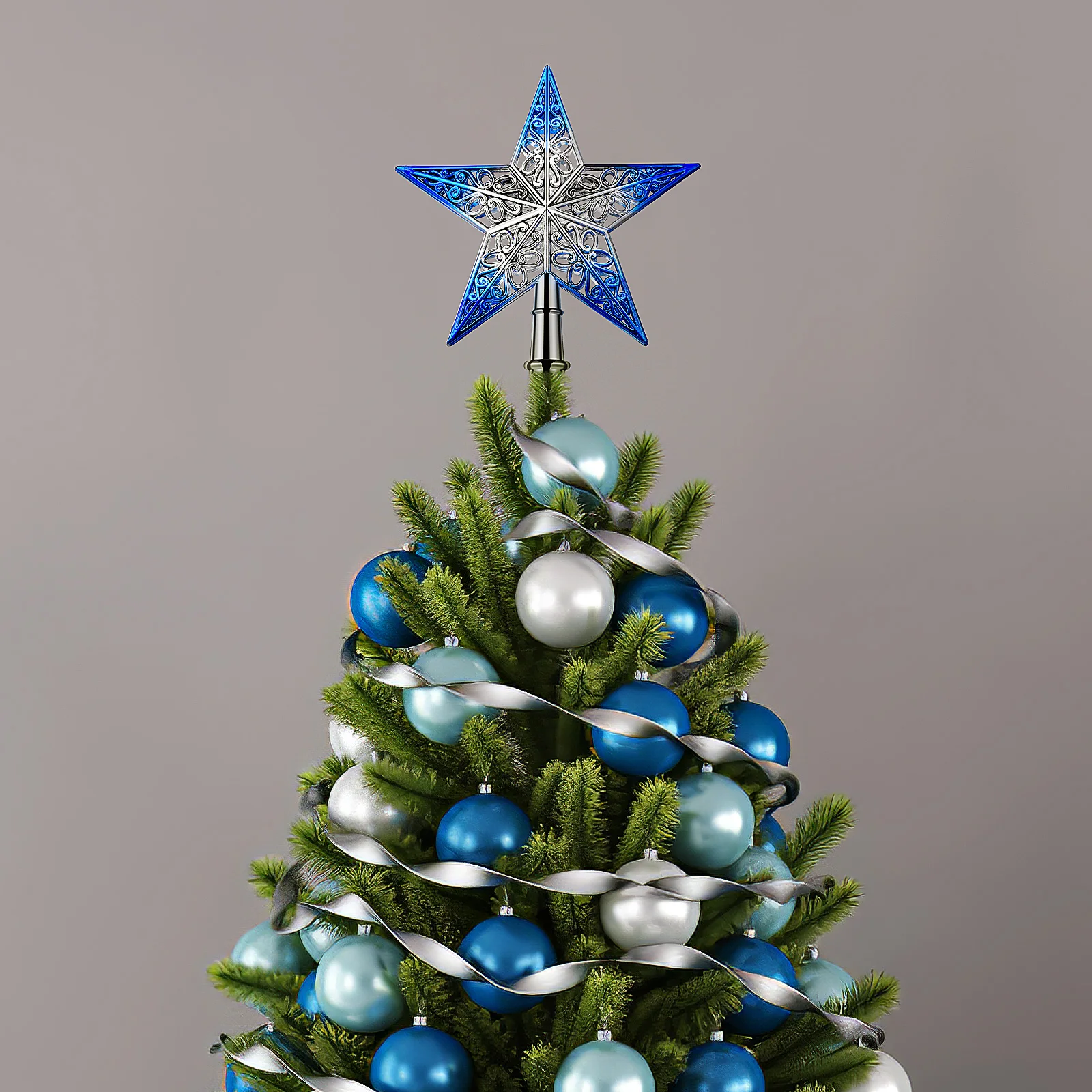 Tree Topper Christmas Starparty Decoration Treetoptoppers Blue Decorchraitmas Supplies Favors Patriotic Christmas Decoration