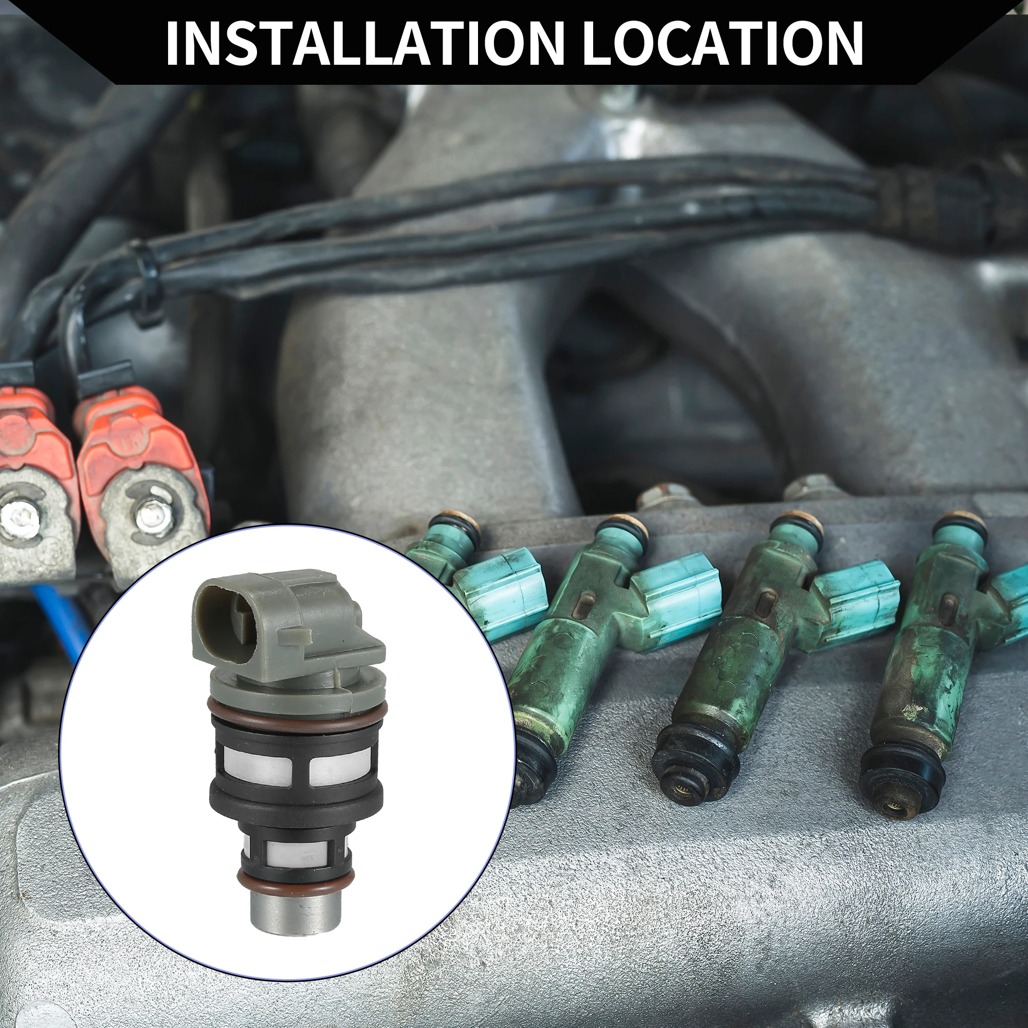 UXCELL No.17113197 Inyector de combustible de coche para Chevrolet Beretta 1994-1996 2.2L Gris 1 pieza