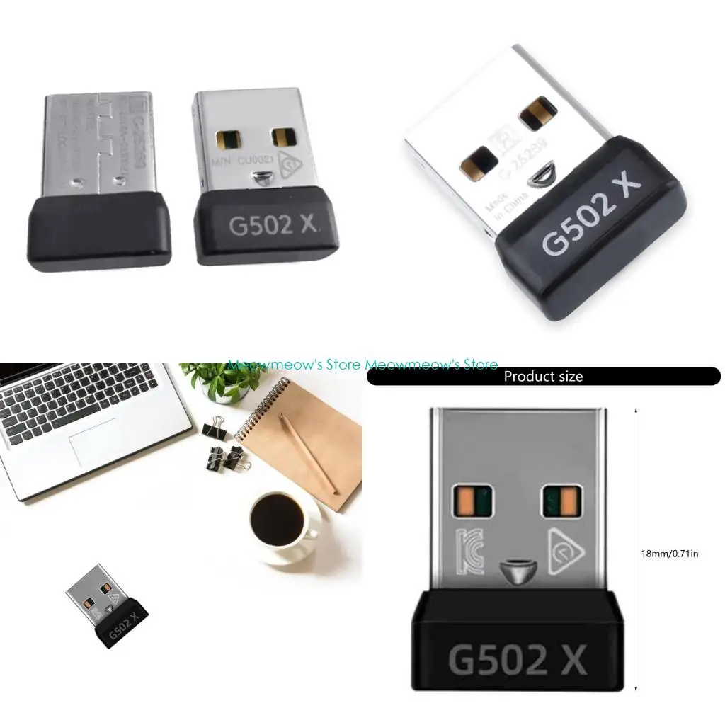 

W91A New for G502X Wireless G502 X Wireless Gamings Mouse Adaptation USB Receiver Adapter