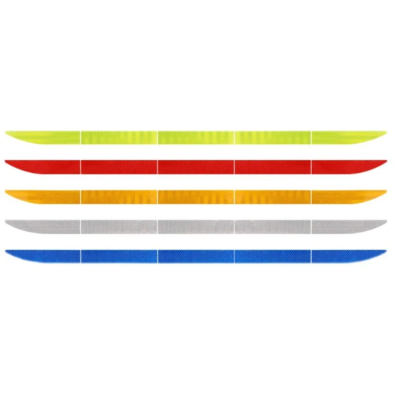 5pcs/set Strong Reflective Stripes Stickers Night Visibility Reflectors Safety Warning Waterproof Adhesive Decals For Cars Trunk