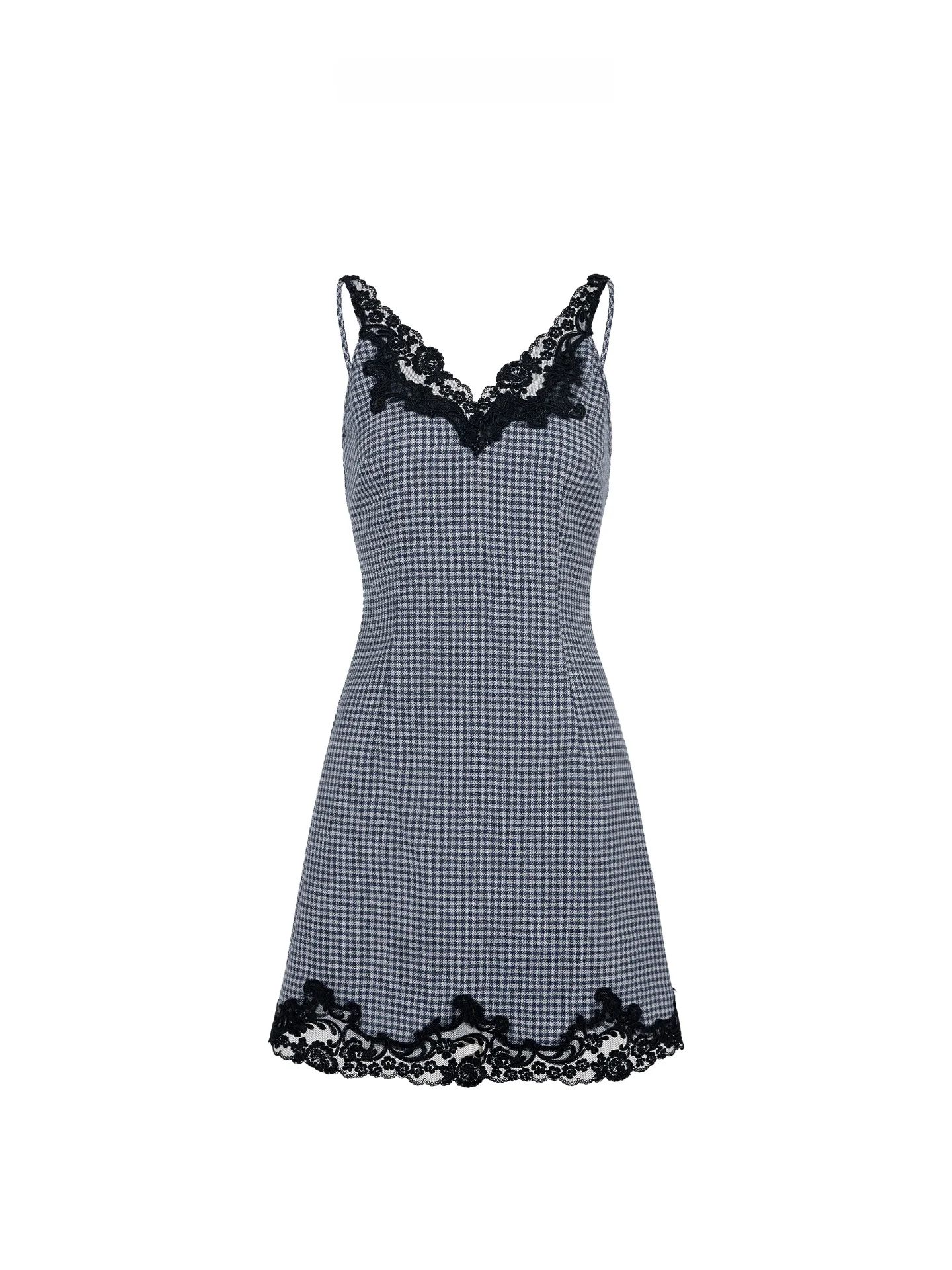 

Женский шерстяной жилет Maggie Ma с кружевной отделкой и клетчатым узором, повседневный, приталенный, с V-образным вырезом, влагоотводящий, производство Китай