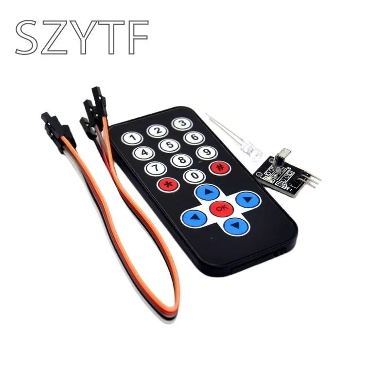 Black Infrared IR Wireless Remote Control Module Kits DIY Kit HX1838 For Raspberry Pi Smart Electronics Hot Sale 