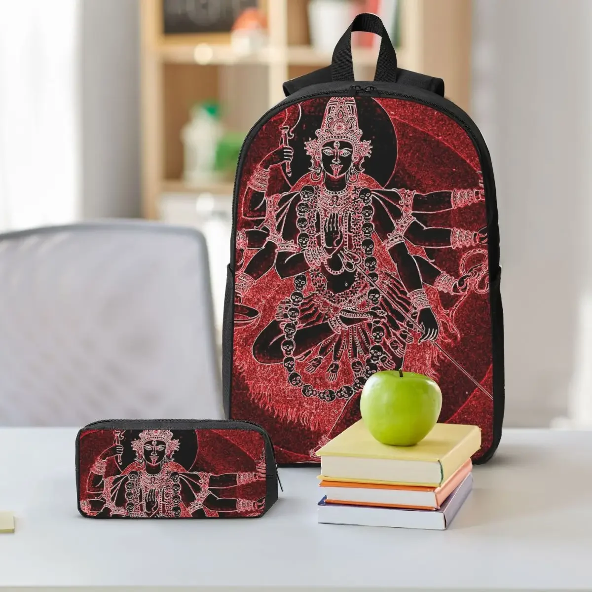 Cosmic Kali Ma - Hindu Goddess Of Destruction Backpack Boys Girls BookBag School Bag Shoulder Bags 3ps Lunch Bag Pencil Case
