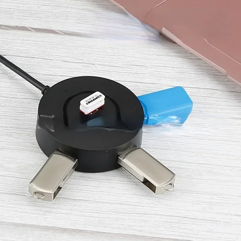 4 portas mini adaptador divisor USB 3.0 2.0 múltiplo expansor de hub USB de velocidade para PC
