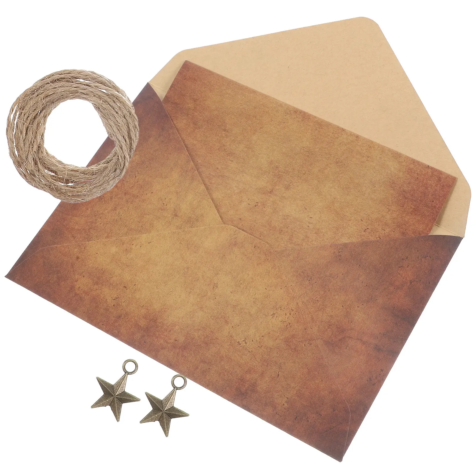 5Sets Kraft Envelope Set for Blessing Cards Wedding Birthday Valentine Greeting Invitations Festival Protection