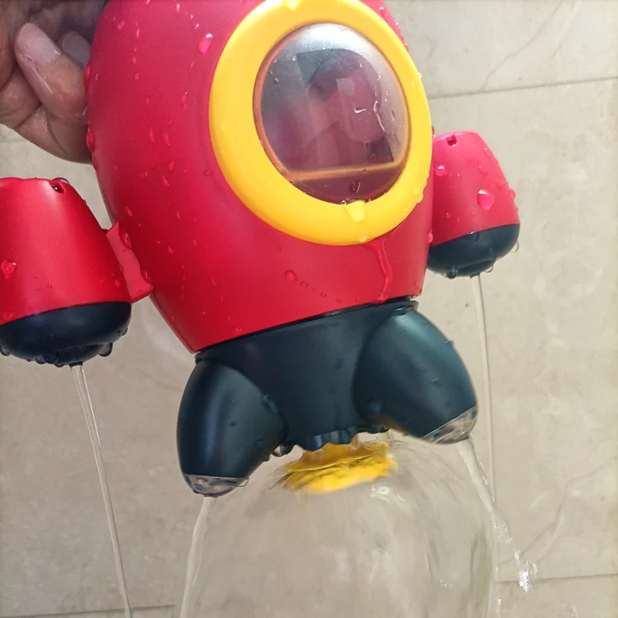 Soffione doccia portatile con spruzzi d'acqua, versione Q, doccia con razzo rotante, doccia, giocattoli lenitivi