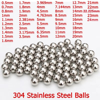 10-1000pcs 304 Stainless Steel Balls 0.5/0.7/0.8/1/1.5/2/2.381/2.5/3/4~24mm Solid Smooth Bearing Steel Ball Spherical Bead Balls