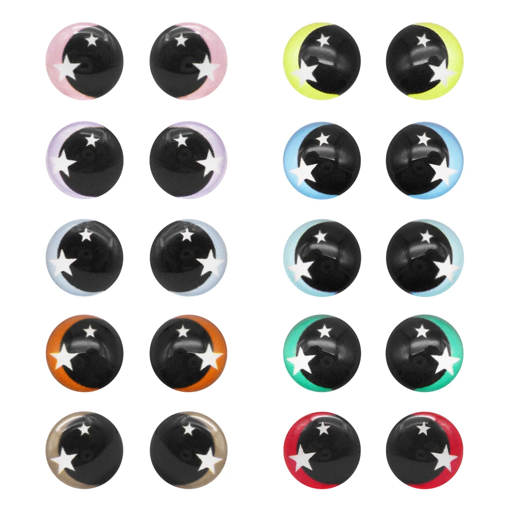 5/10/15/25pairs Plush Doll Eye Cabochons 6-30mm Dome Flatback Animal Toy Glass Eye DIY Craft Decor Jewelry Making Supplies