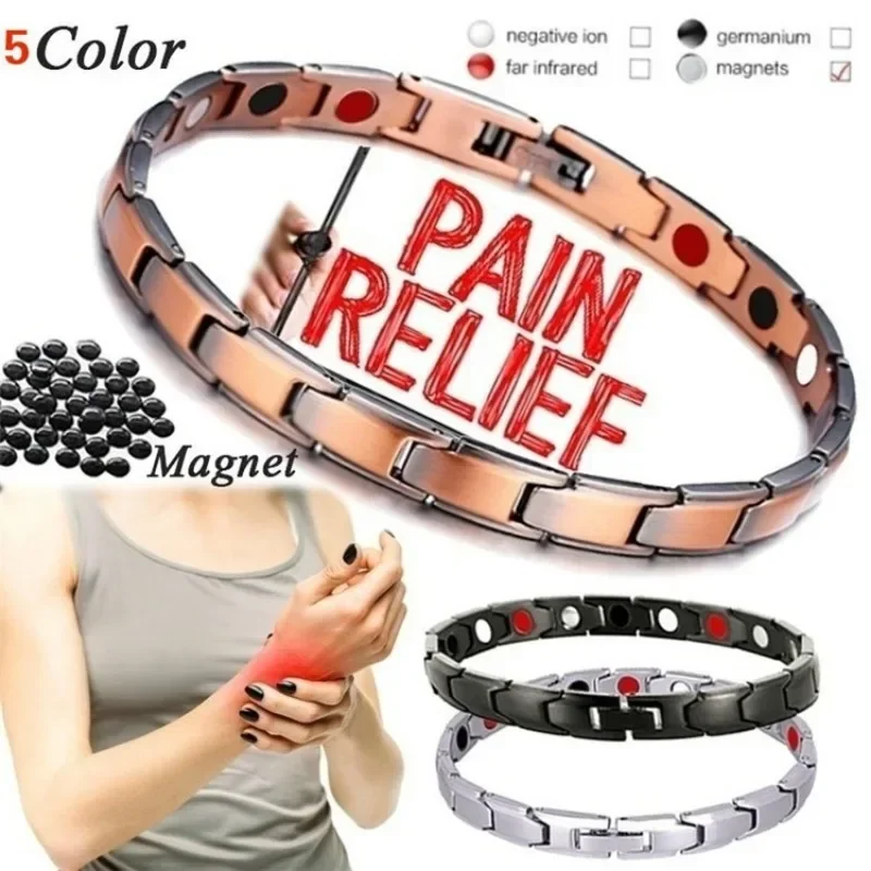 Trendy Magnetic Stainless Bracelet for Women Twisted Healthy Therapy Magnets Magnetite Bracelets Slimming Bracelets Jewelry