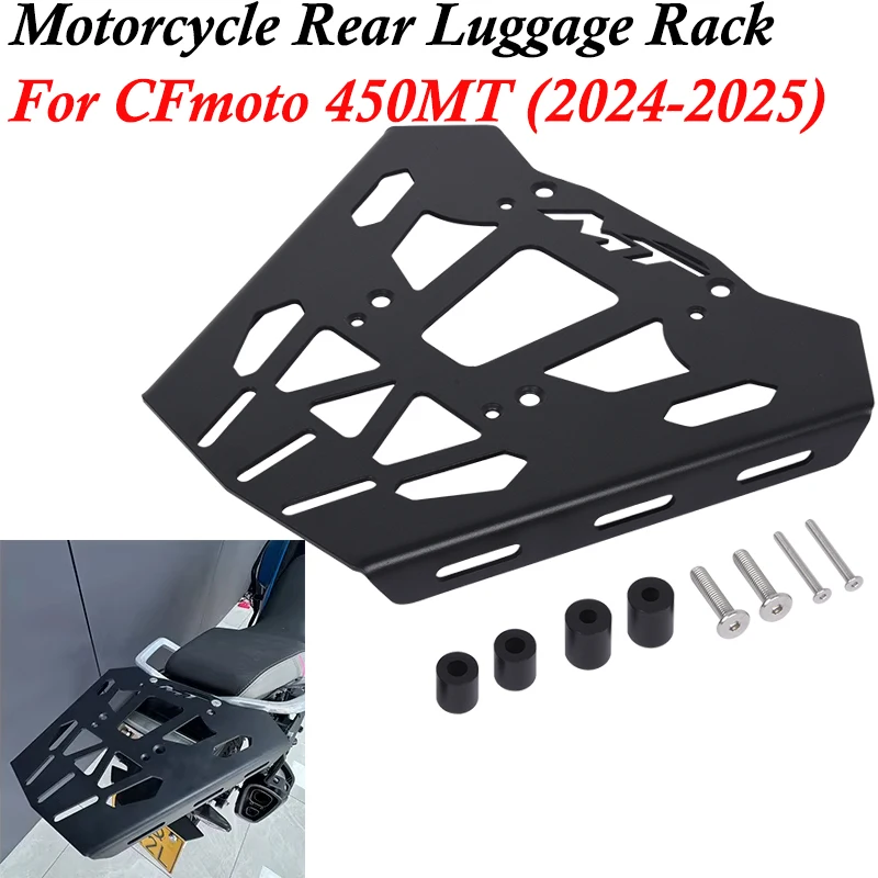 

Motorcycle Cargo Storage Tail Box Support Bracket Rear Luggage Carrier Rac For CFMOTO 450MT 2024 2025