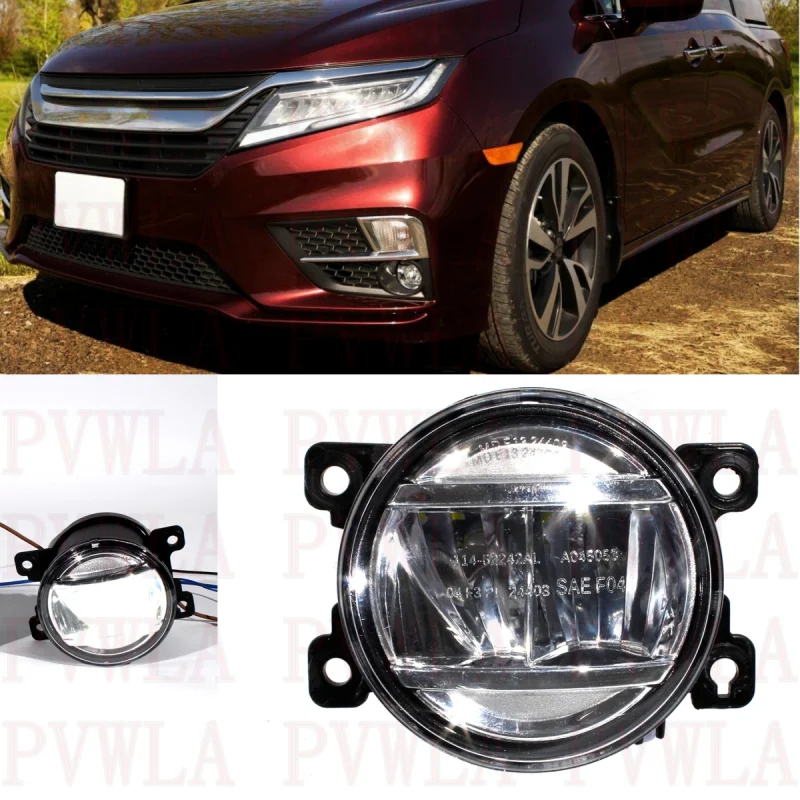 Left Side Front Bumper Fog Lights Lamp With LED Bulbs 33900-TEY-Y01 For Honda Odyssey 2018 2019 2020